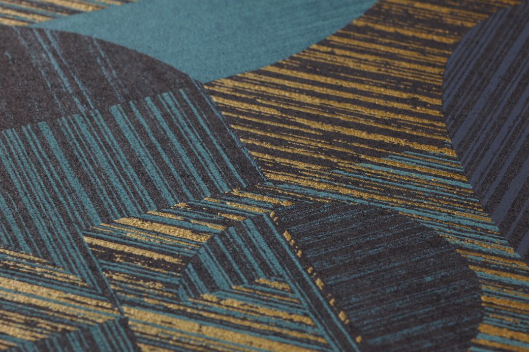 Wallpaper Wallpaper Paseo turquoise blue shimmer Detail View