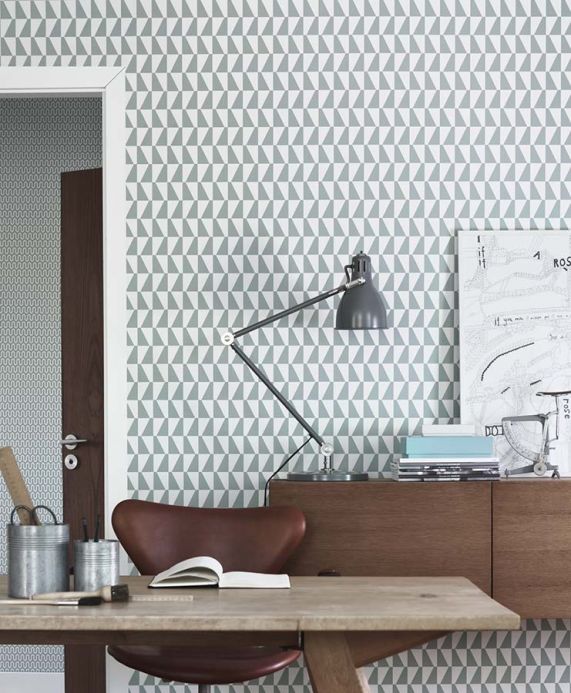 Design Wallpaper Wallpaper Balder mint grey Room View