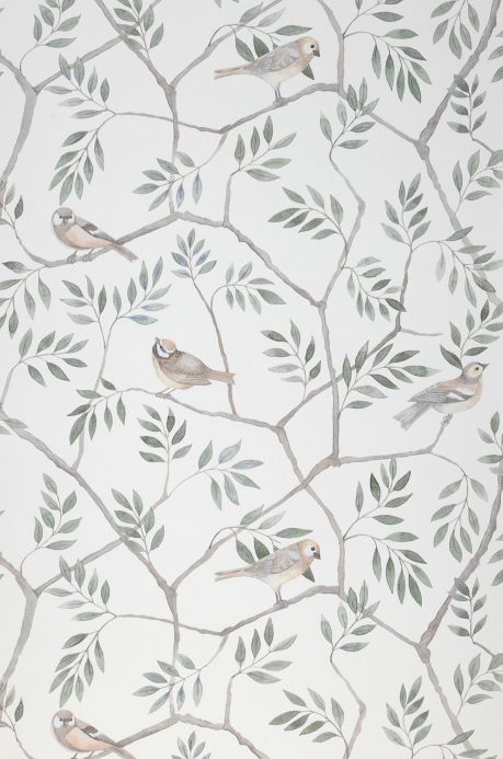 Leaf and Foliage Wallpaper Wallpaper Operla white Roll Width