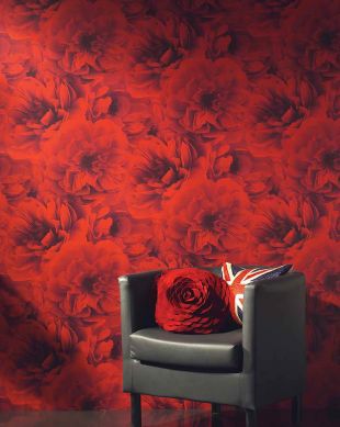 Wallpaper Melope red Room View
