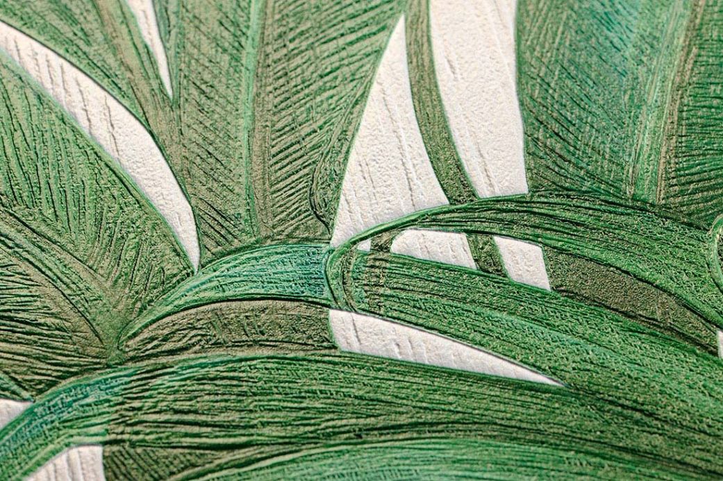 White Wallpaper Wallpaper Yasmin shades of green Detail View