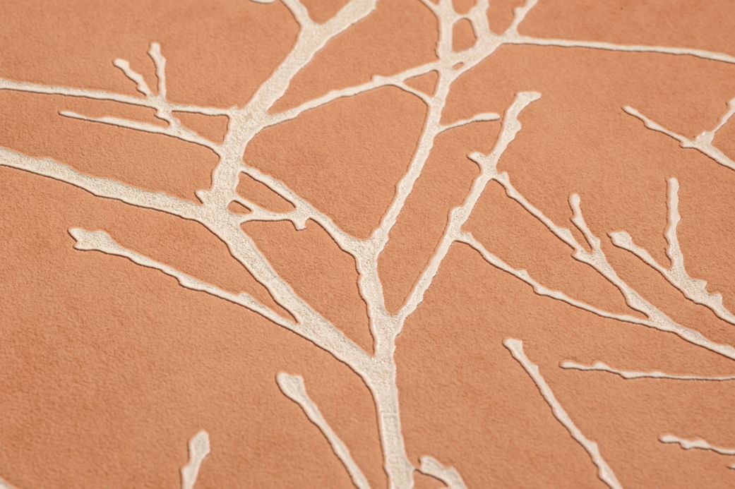 Material Wallpaper Kansai ochre brown Detail View
