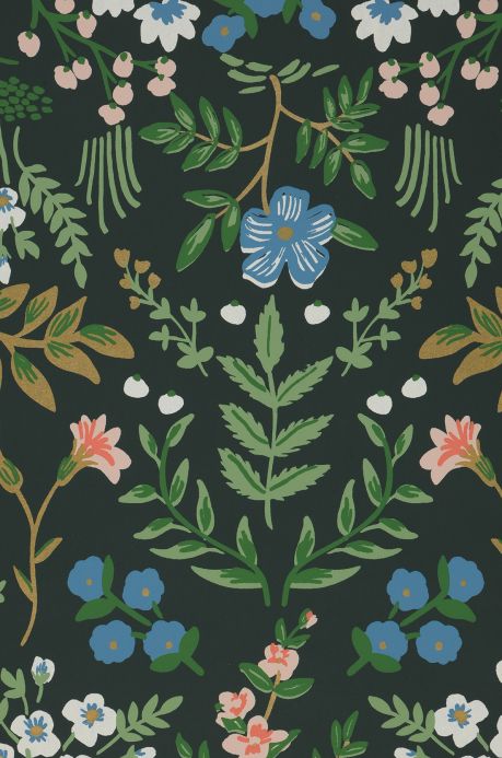 Floral Wallpaper Wallpaper Wildwood fir tree green A4 Detail