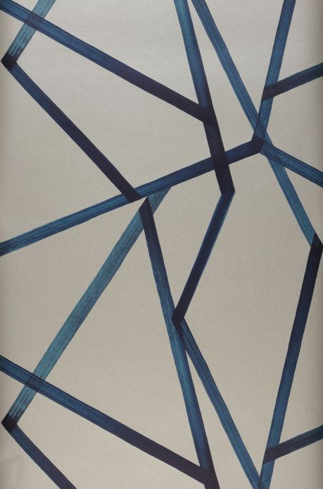 Papel pintado geométrico Papel pintado Holika azul océano Ancho rollo