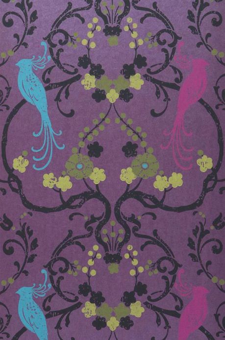 Archiv Wallpaper Bellona violet shimmer Roll Width