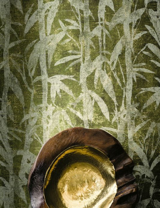 Papel pintado botánico Papel pintado Kenai verde helecho Ver habitación
