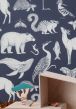 Wallpaper Animal grey blue