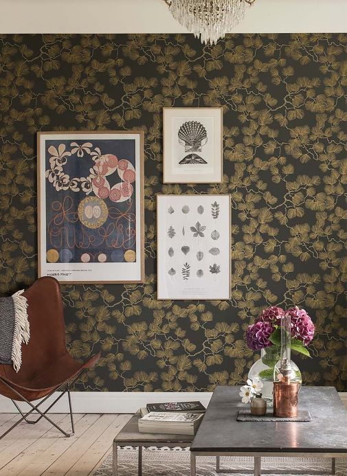 Office Wallpaper Wallpaper Pine gold shimmer Room View