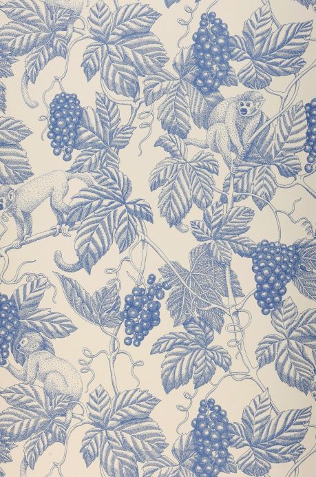 Monkey Wallpaper Wallpaper Grape Thief distant blue Roll Width