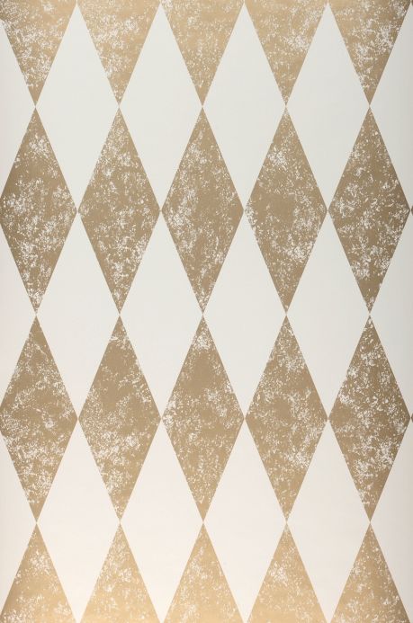 Papier peint géométrique Papier peint Diamond blanc crème Largeur de lé