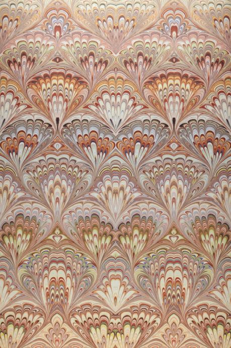 Papel pintado Art Nouveau Papel pintado Manalle tonos de marrón Ancho rollo