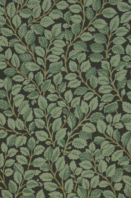 Black Wallpaper Wallpaper Malva pine green A4 Detail