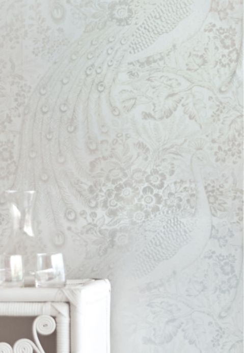 Metallic Wallpaper Wallpaper Izanuela white Room View