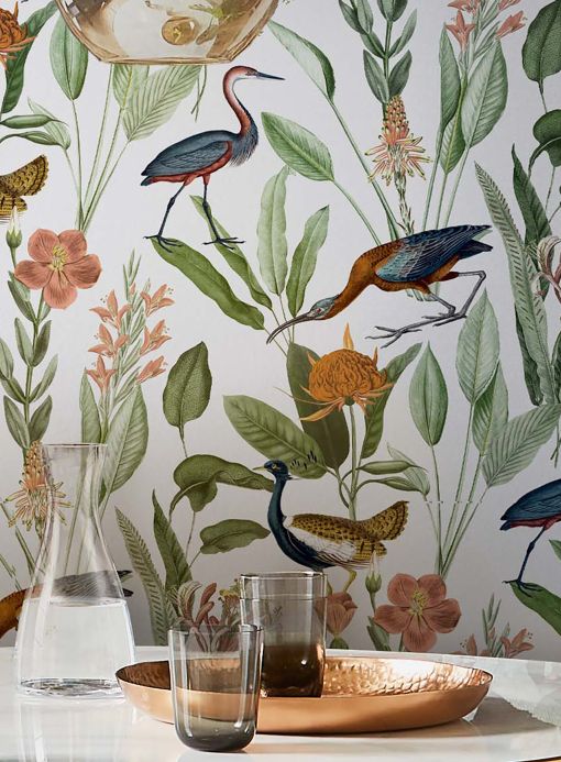 Bird Wallpaper Wallpaper Medina white Room View