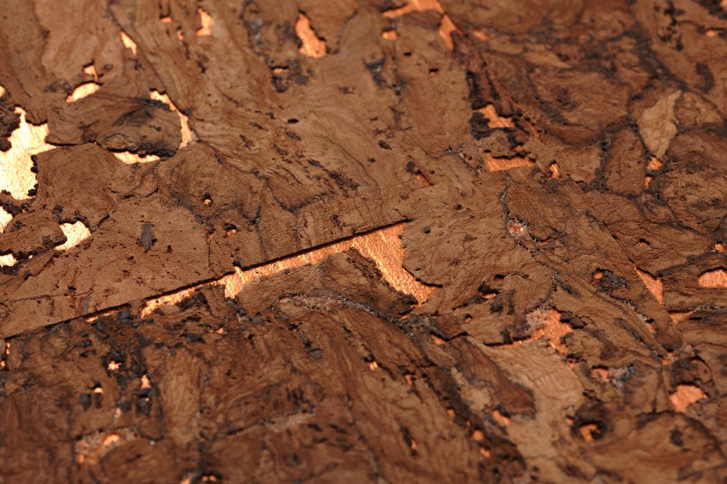 Papier peint naturel Papier peint Cork on Roll 03 tons de brun Vue détail