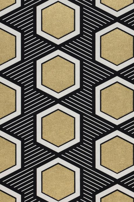 Geometric Wallpaper Wallpaper Uroko black A4 Detail