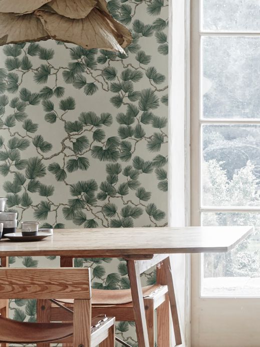 Wallpaper Wallpaper Pine fir tree green Room View