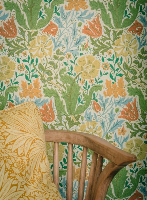 William Morris Wallpaper Wallpaper Compton shades of green Room View