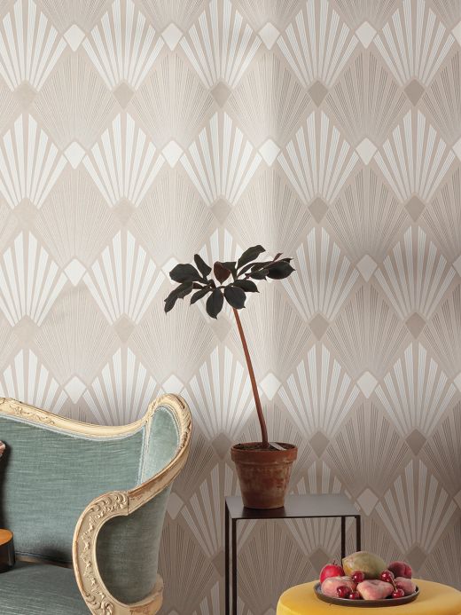 Beige Wallpaper Wallpaper Pontinius light grey beige Room View