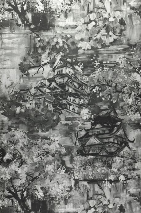 Archiv Papier peint Kavakul gris noir Largeur de lé