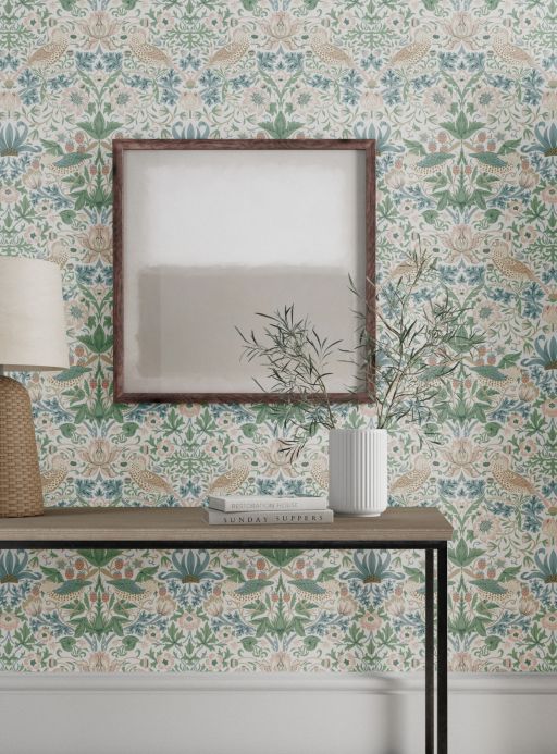 Classic Wallpaper Wallpaper Faunus pale green Room View