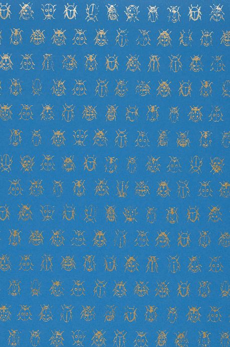 Archiv Papel pintado Bug Invasion azul Detalle A4