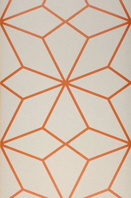 Papel pintado geométrico Papel pintado Kamolee marrón anaranjado Ancho rollo