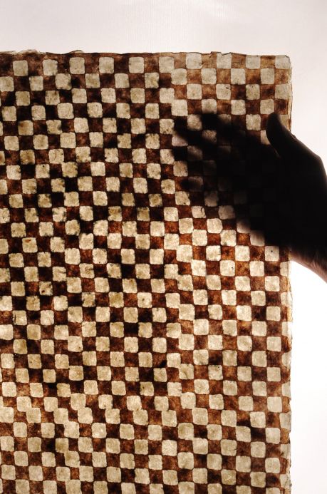 Designers Papier peint Locana brun beige Vue détail