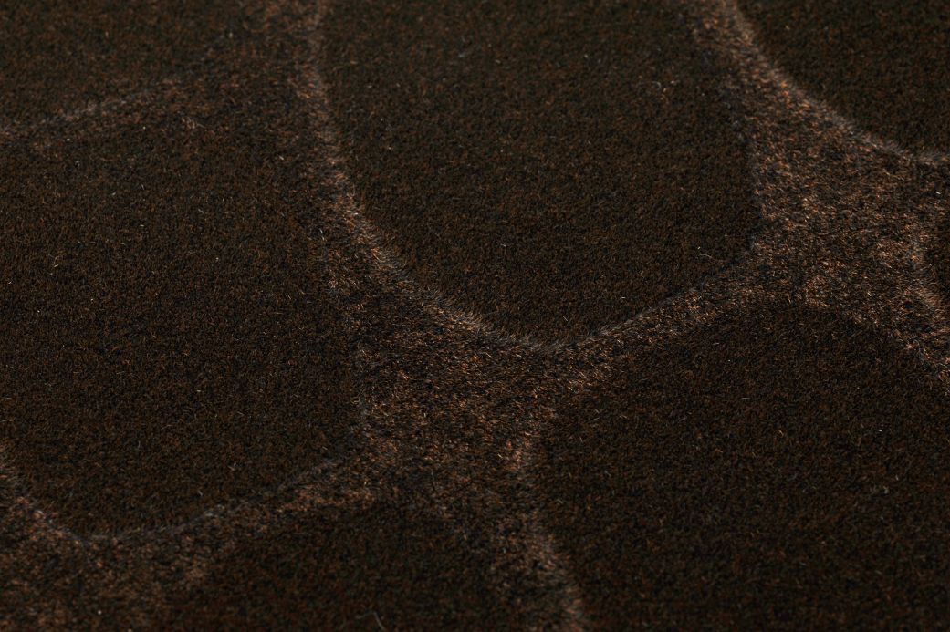 Archiv Wallpaper Croco Velvet dark brown Detail View