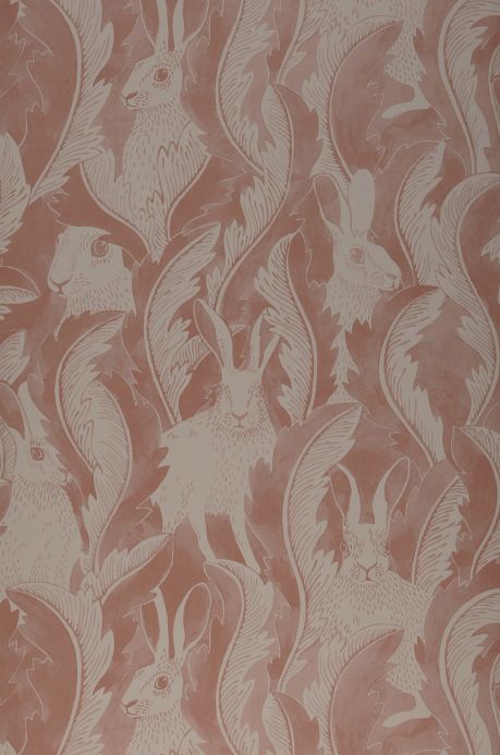 All Wallpaper Hares in Hiding beige red Roll Width