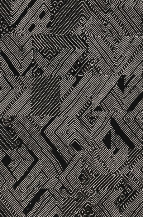Geometric Wallpaper Wallpaper Darius black A4 Detail
