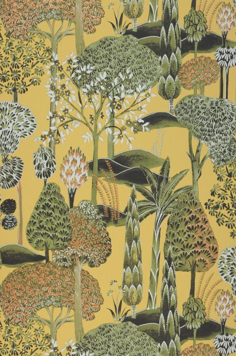 Botanical Wallpaper Wallpaper Akari pale yellow Roll Width