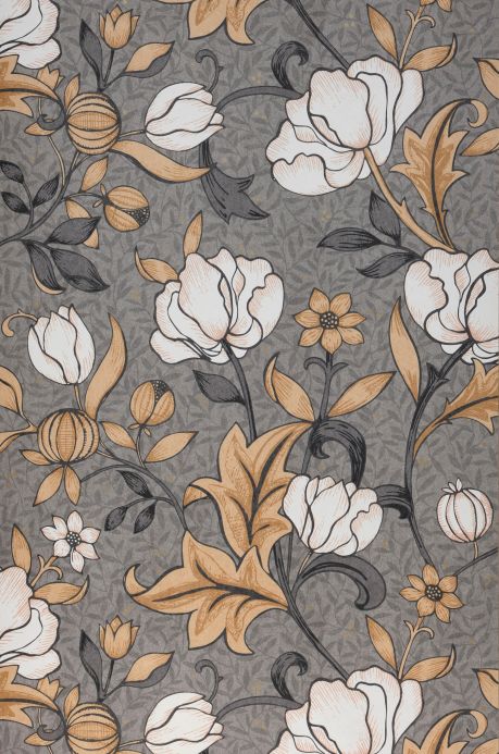 Floral Wallpaper Wallpaper Cabrera grey tones Roll Width