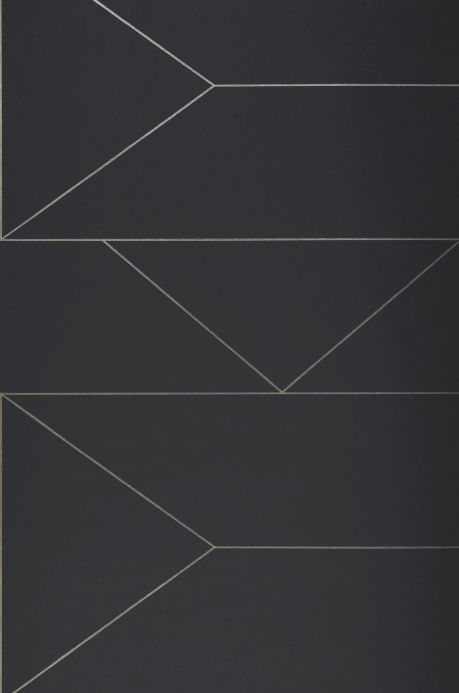 Ferm Living Wallpaper Wallpaper Lines graphite grey Roll Width