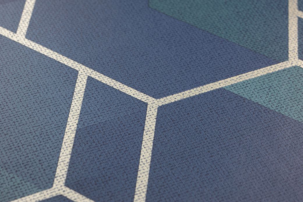 Geometric Wallpaper Wallpaper Opalino mint turquoise Detail View