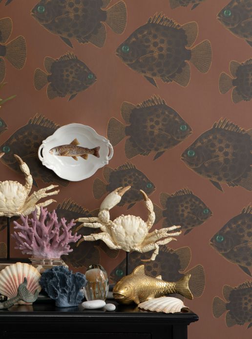 Animal Wallpaper Wallpaper Hakan brown tones Room View