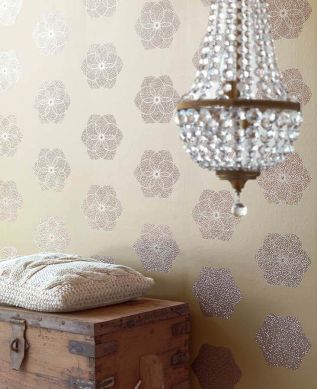 Wallpaper Nandi light ivory Room View