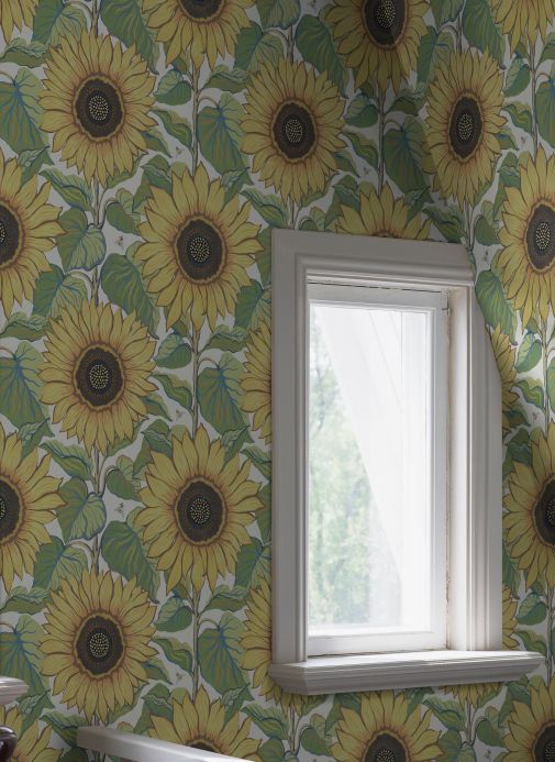 Floral Wallpaper Wallpaper Siwa yellow Room View
