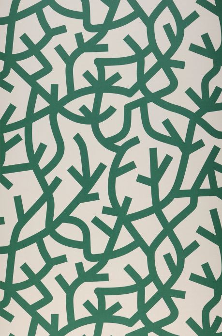 Papel de parede moderno Papel de parede Oceane verde pinho Largura do rolo