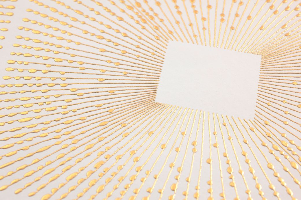 Papier peint art déco Papier peint Metropolis blanc crème Vue détail