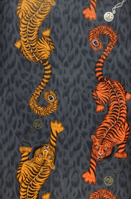 Papel de parede Papel de parede Tigris laranja Largura do rolo