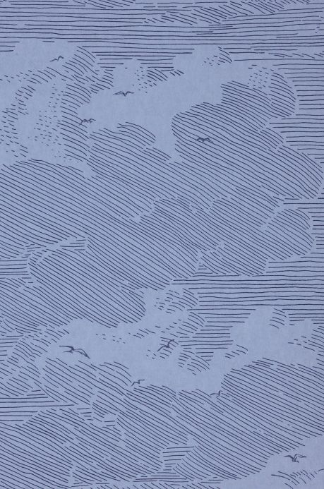 Modern Wallpaper Wallpaper Skyward pigeon blue A4 Detail