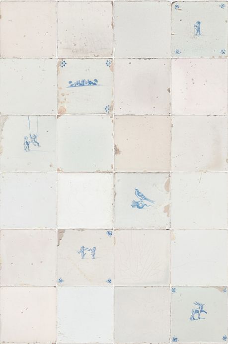 Studio Ditte Wallpaper Wallpaper Tiles pale blue Roll Width