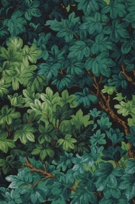 Papel pintado de bosque y árboles Papel pintado Manzara turquesa pastel Detalle A4