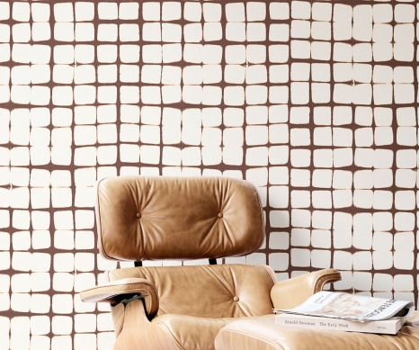 Wallpaper Zenun chocolate brown Room View