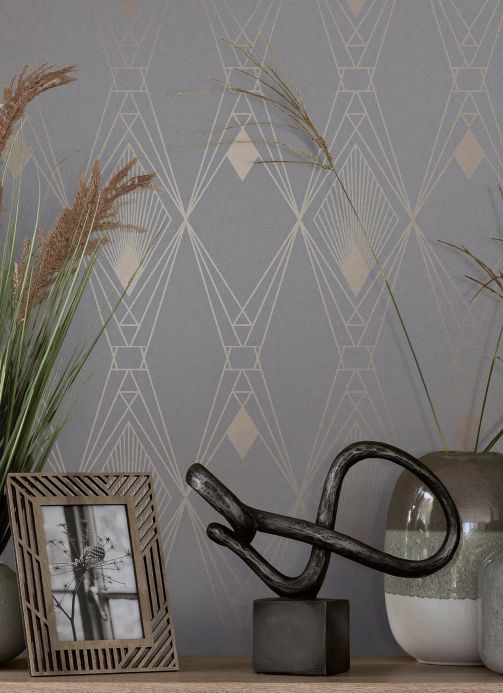 Colours Wallpaper Paona light grey Room View