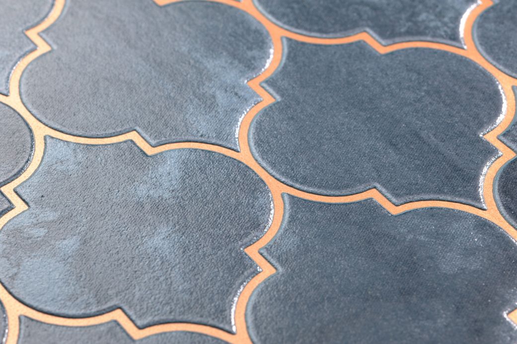 Geometric Wallpaper Wallpaper Taman ocean blue Detail View