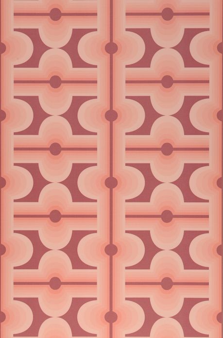 Geometric Wallpaper Wallpaper Deja crimson red Roll Width