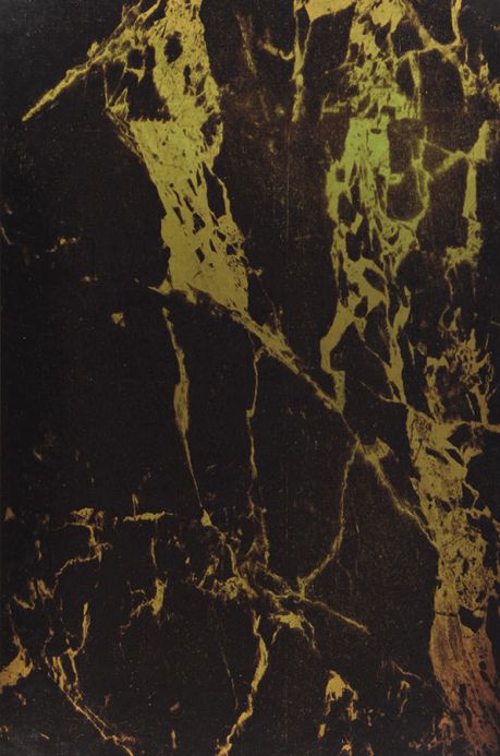 Papel de parede de pedras Papel de parede Marble 07 amarelo dourado Largura do rolo