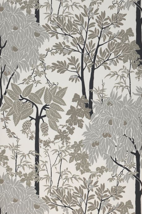 Botanical Wallpaper Wallpaper Mirabelle grey tones Roll Width